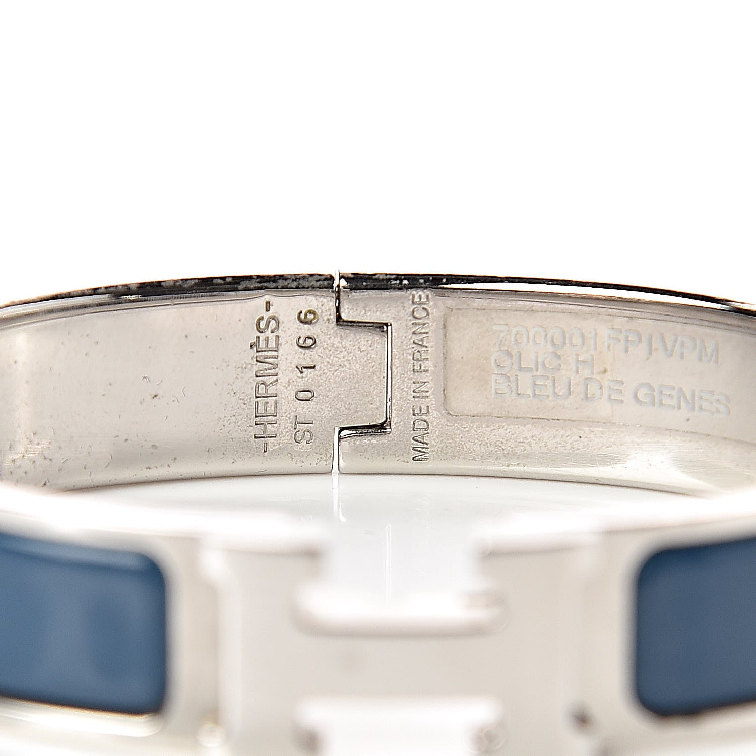 Hermes Enamel Narrow Clic Clac H Bracelet PM Bleu De Genes 5 of 6