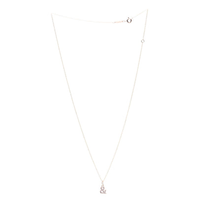 Tiffany 18K Rose Gold Diamond Medium Ampersand Pendant Necklace 3 of 7
