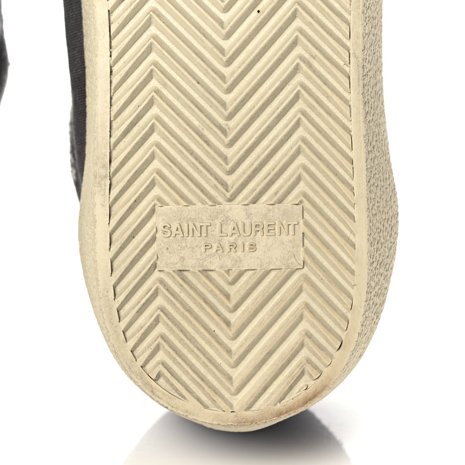 Saint Laurent Destroyed Canvas Embroidered Womens Court Classic Sneakers 38.5 Black 6 of 8