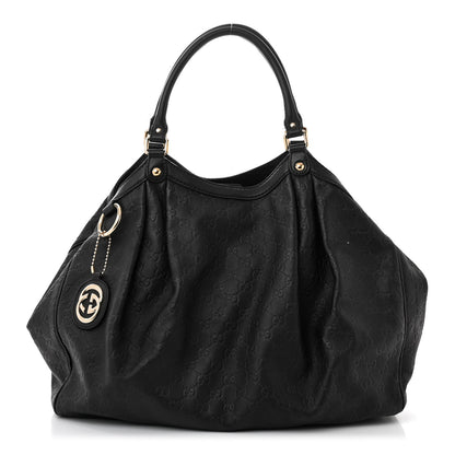 Gucci Guccissima Large Sukey Tote Black 1 of 16
