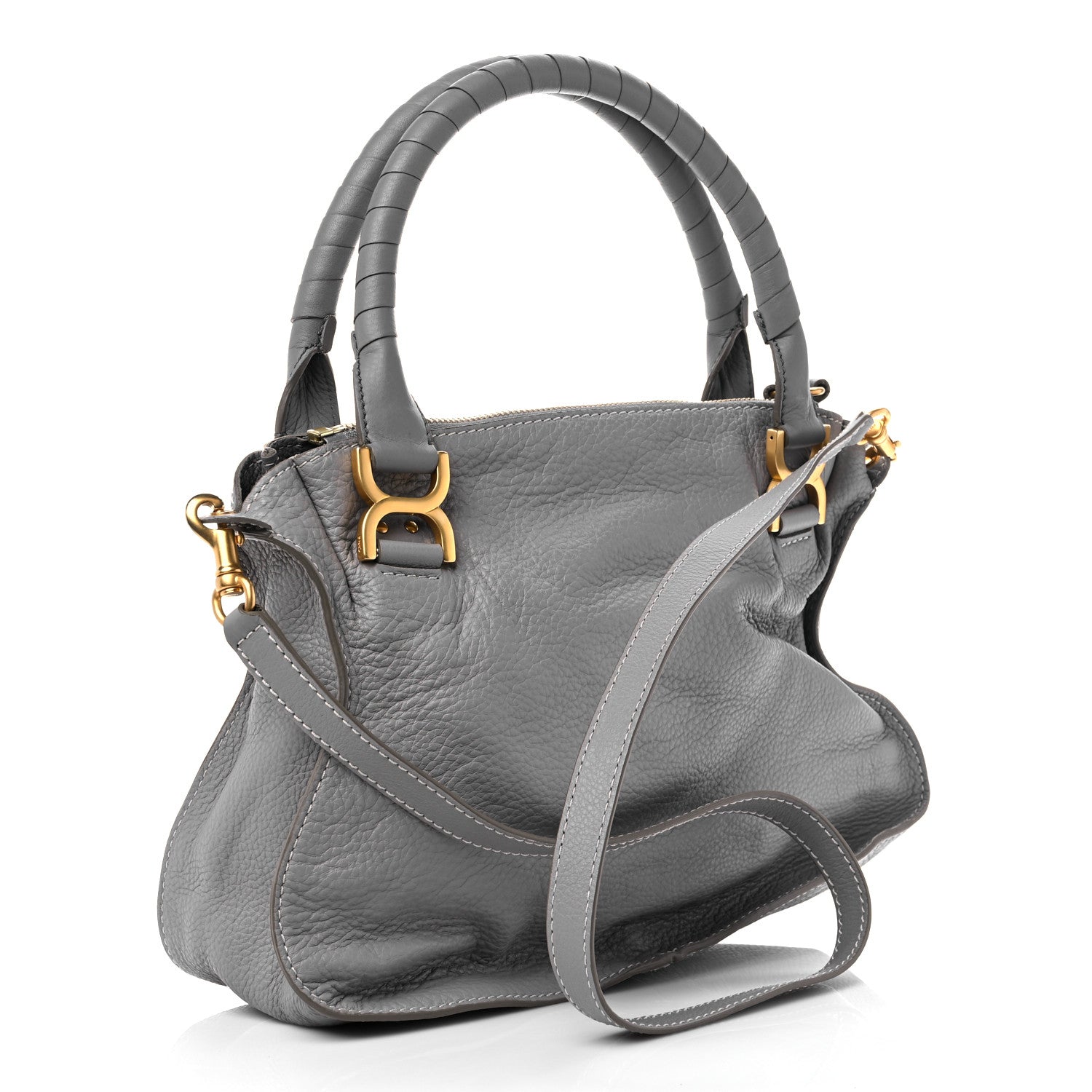 Chloe Calfskin Medium Marcie Satchel Cashmere Grey 3 of 10