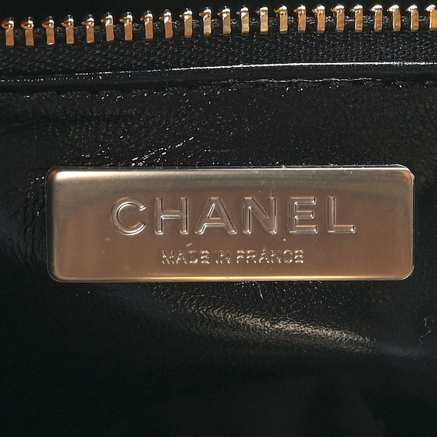 Chanel Shiny Crumpled Calfskin Quilted Mini 31 Shopping Bag Black 6 of 11