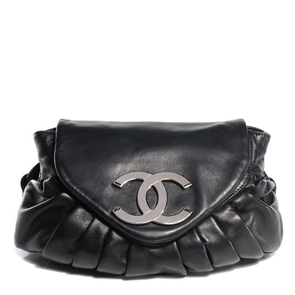 Chanel Lambskin Pleated CC Flap Bag Black 1 of 7