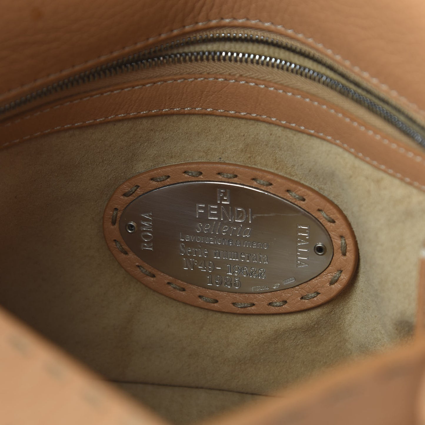 Calfskin Romano Selleria Baguette Beige