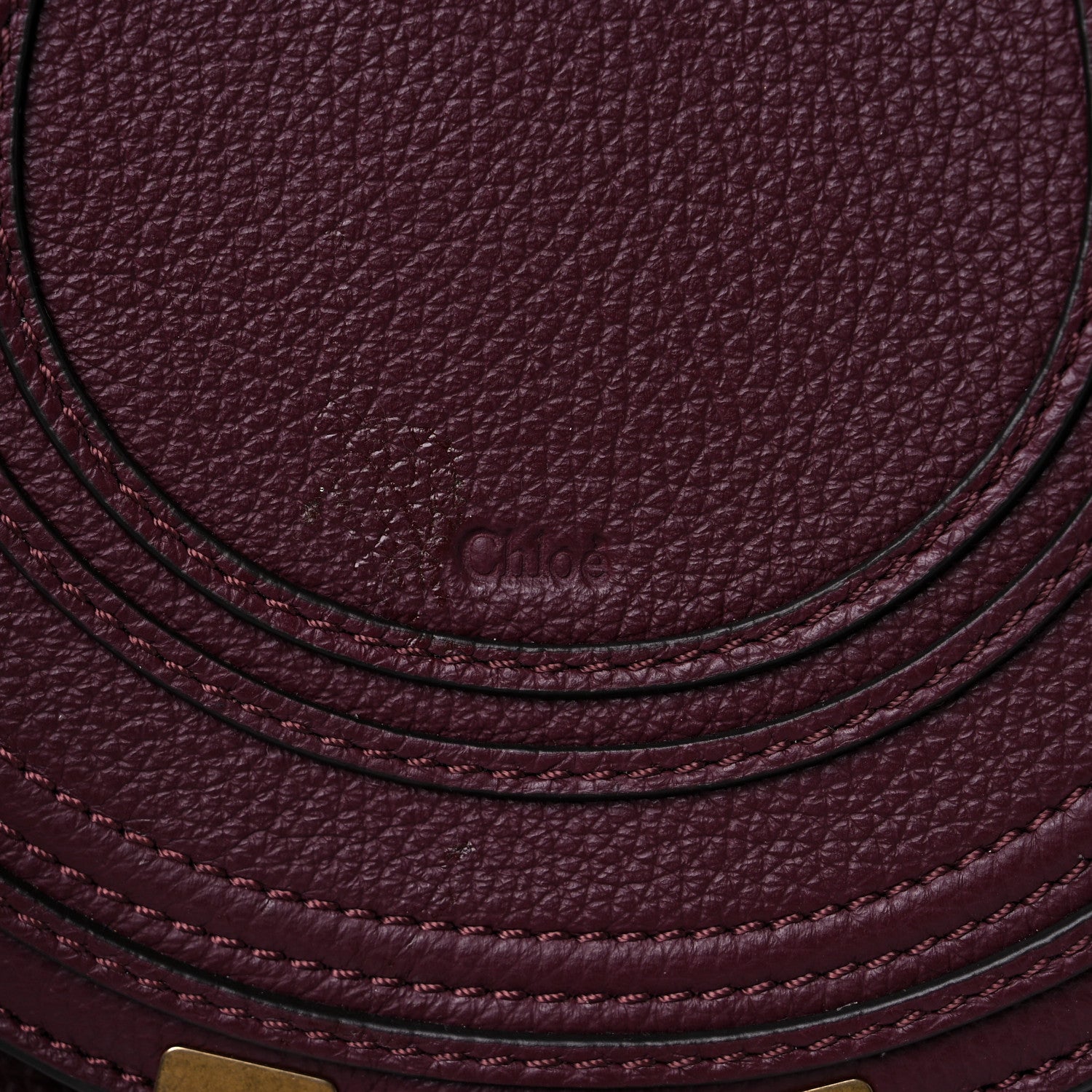 Chloe Calfskin Mini Marcie Round Crossbody Bag Wild Purple 9 of 12