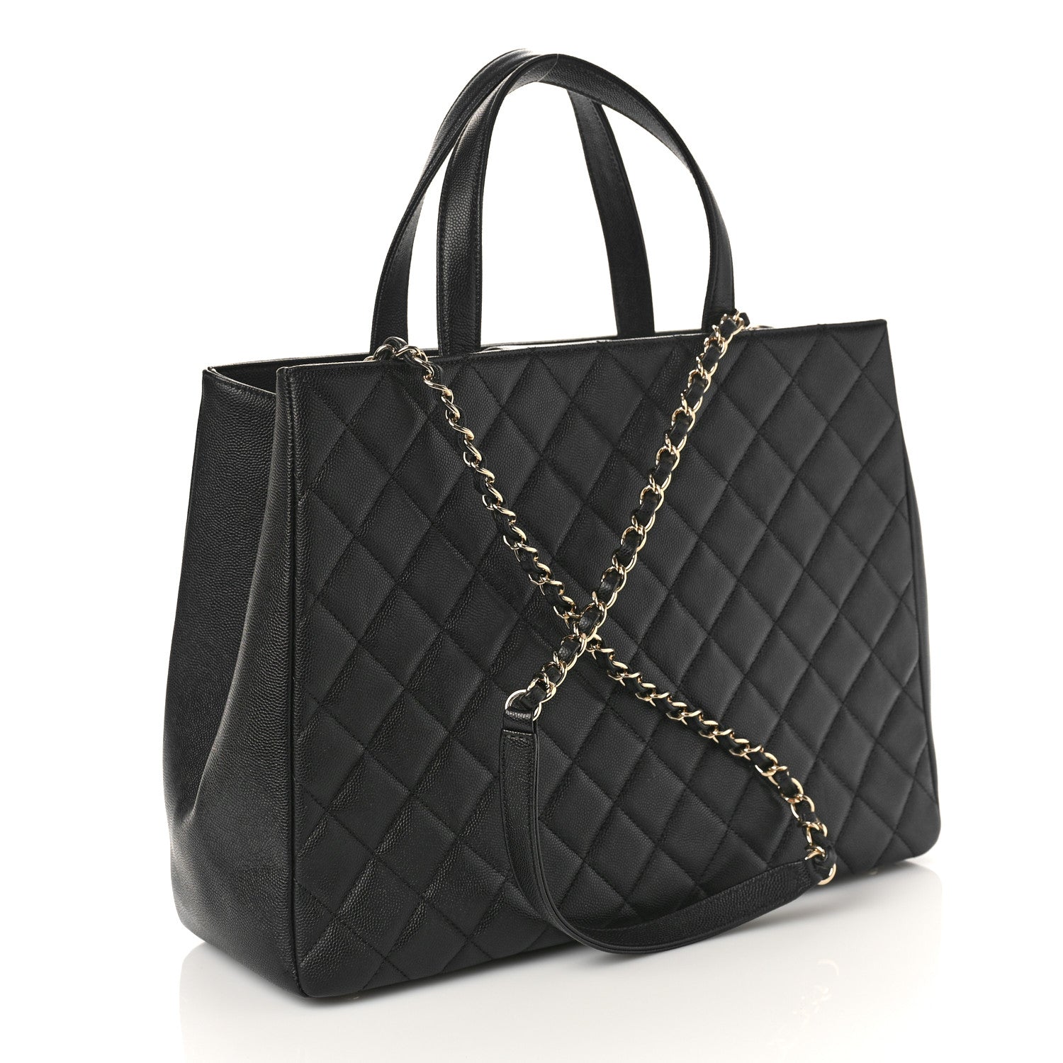 Chanel Caviar Quilted Large Business Affinity Shopping Bag Black 3 of 9