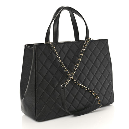 Chanel Caviar Quilted Large Business Affinity Shopping Bag Black 3 of 9
