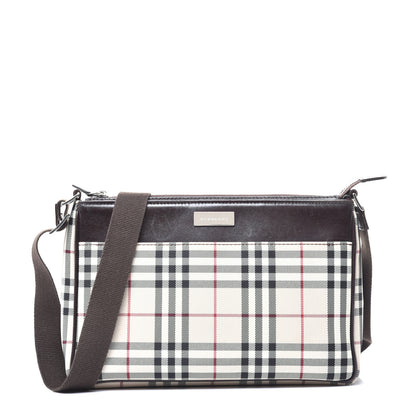Burberry Calfskin House Check Crossbody Bag Brown 8 of 9
