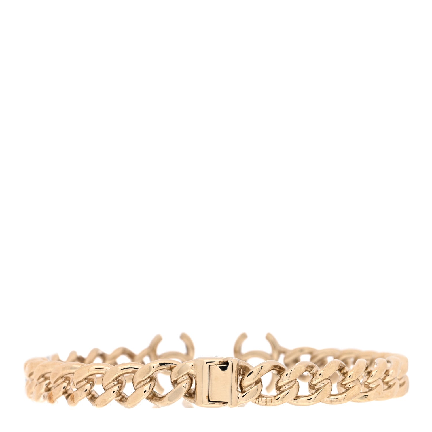 Chanel Metal CC Chain Link Choker Necklace S Gold 2 of 5