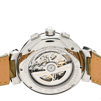 Louis Vuitton Stainless Steel Alligator 41mm Tambour Chronograph Automatic Watch 4 of 4