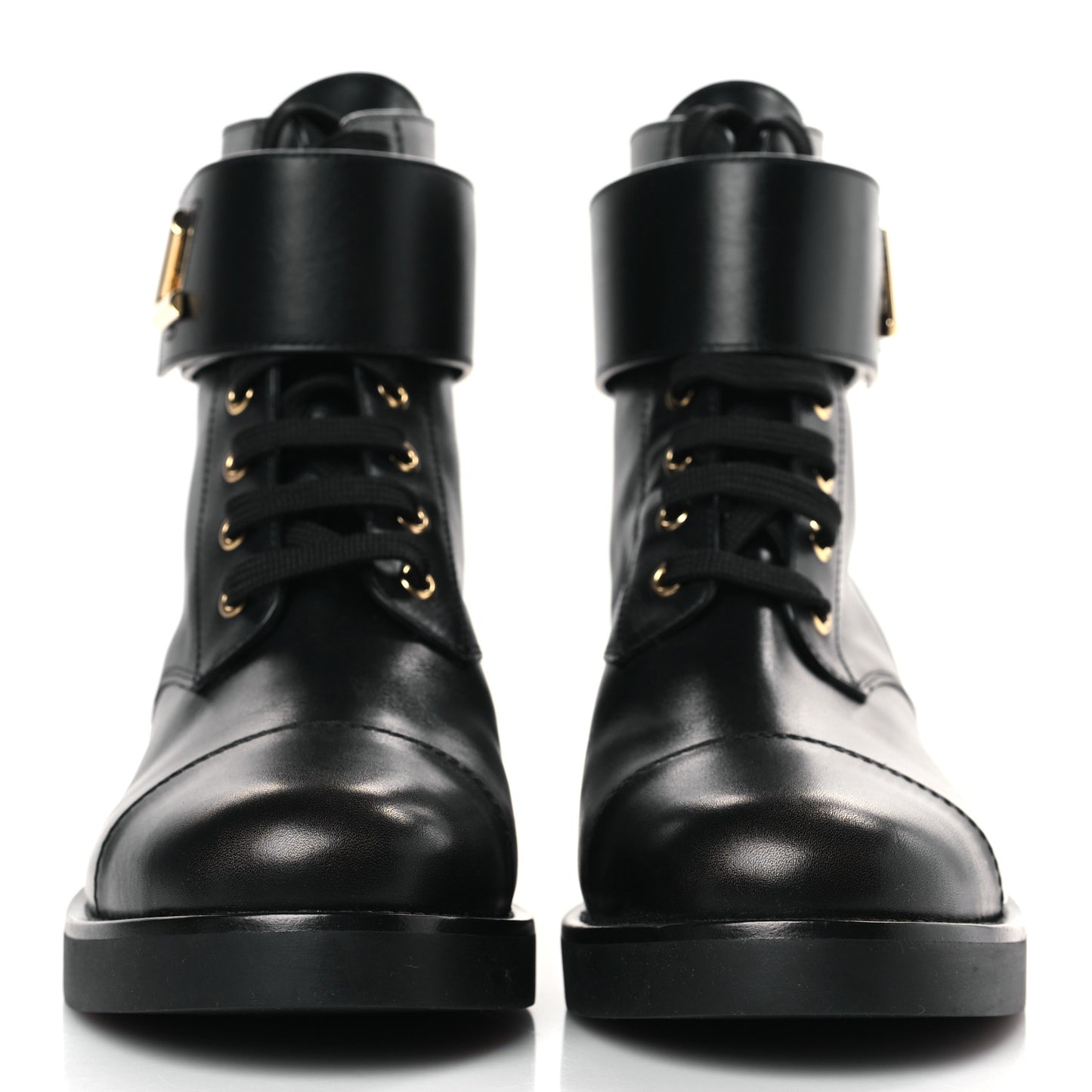 Calfskin Wonderland Flat Ranger Boots 39 Black