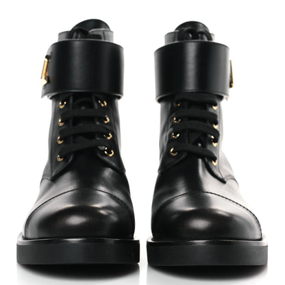 Louis Vuitton Calfskin Wonderland Flat Ranger Boots 39 Black 2 of 9