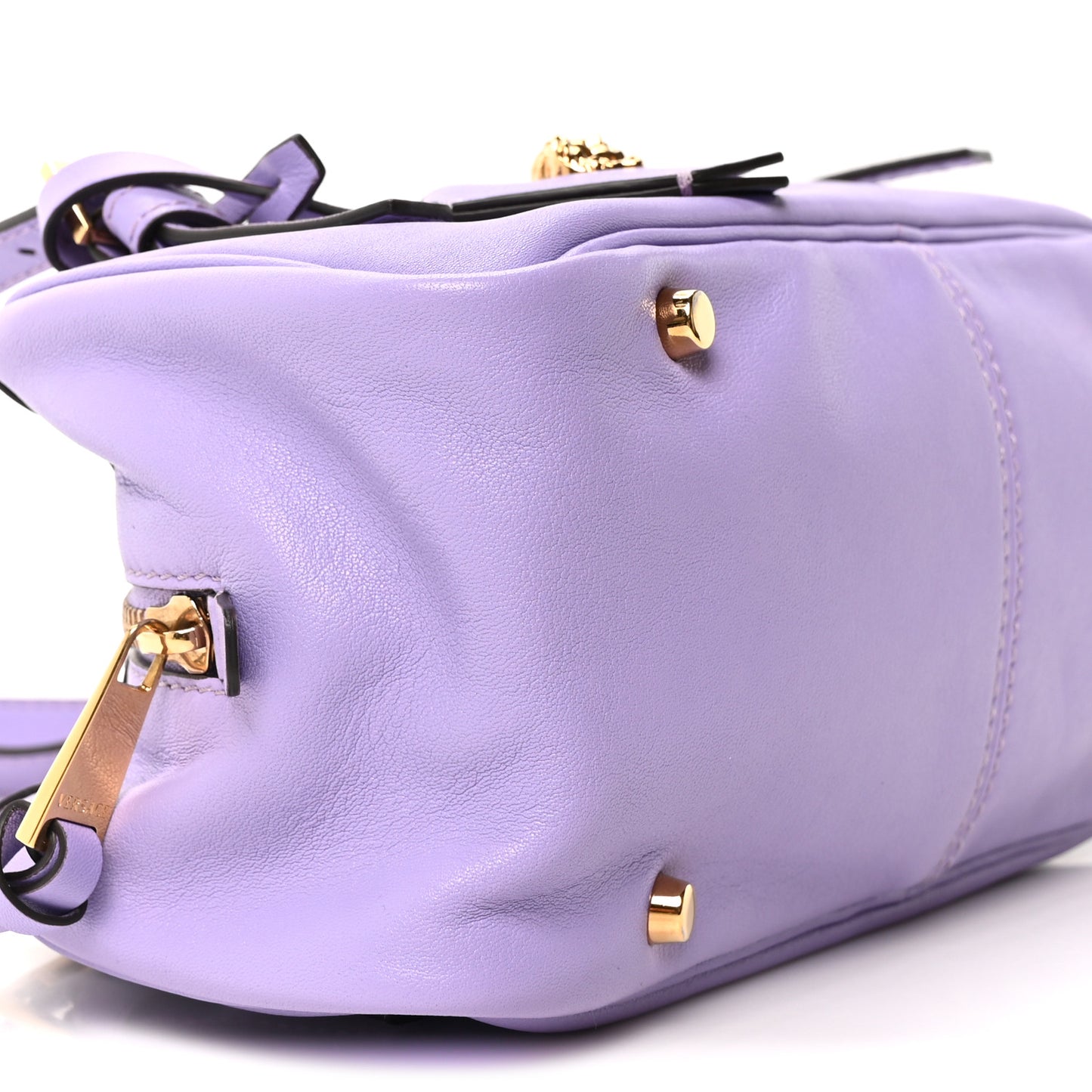 Lambskin Tag Bowling Bag Lilac