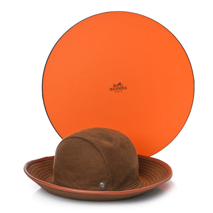 Hermes Cashmere Colette Hat 58 Brun D' Automne Cognac 7 of 7