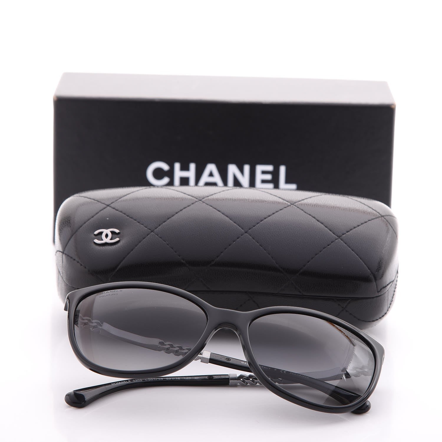 Chanel Chain Polarized Sunglasses 5352-A Black 9 of 9