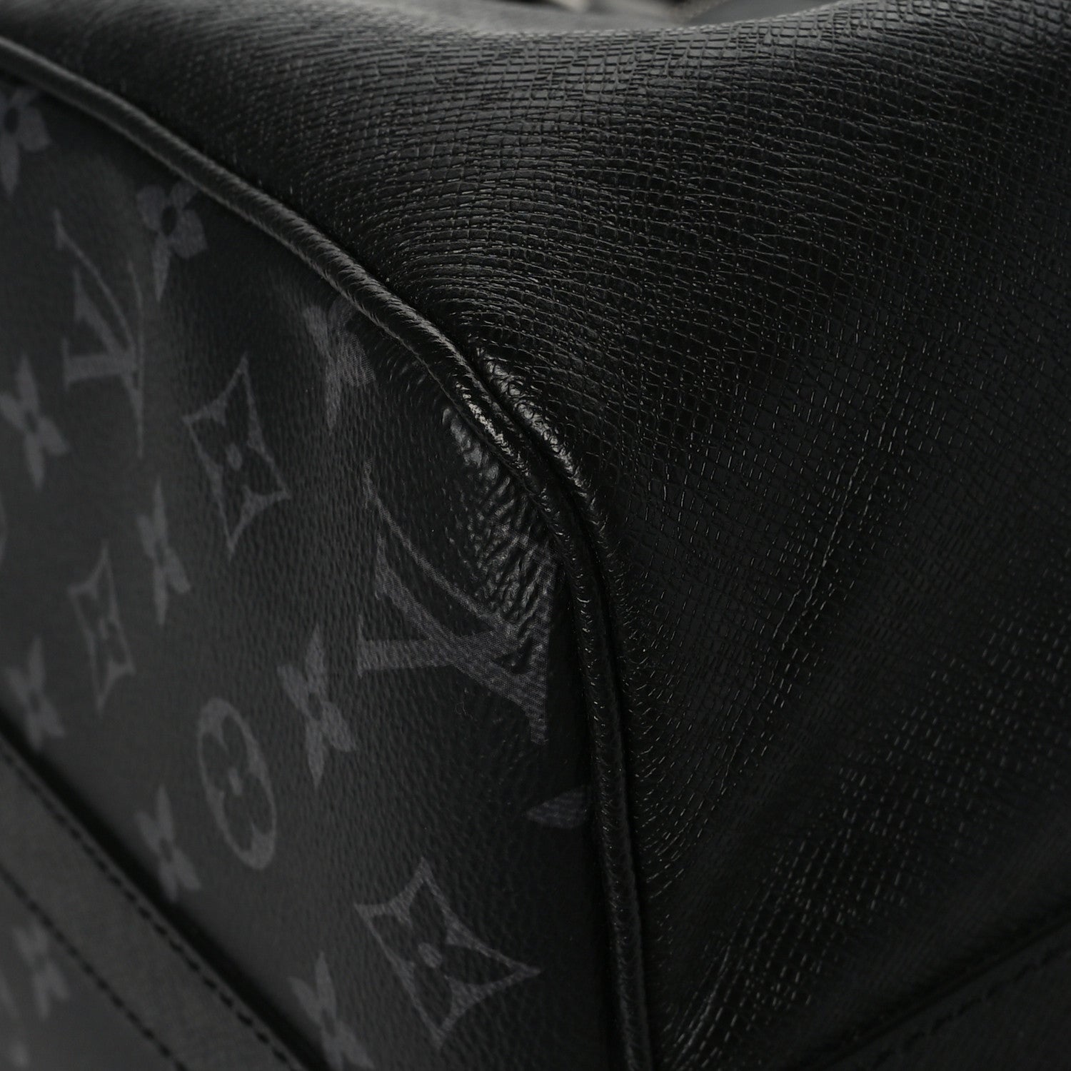 Louis Vuitton Taiga Monogram Eclipse Keepall Bandouliere 50 Black 7 of 10