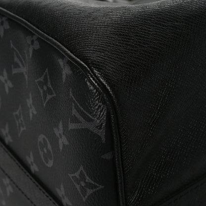 Louis Vuitton Taiga Monogram Eclipse Keepall Bandouliere 50 Black 7 of 10
