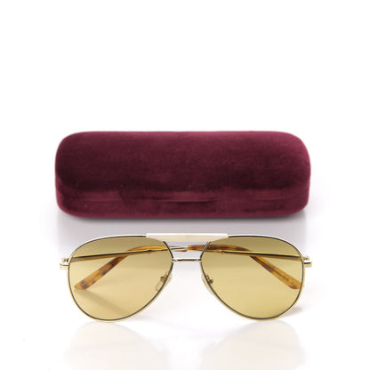 Gucci Aviator Sunglasses GG0242S Gold 9 of 9