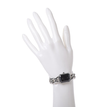 Chanel Stainless Steel Diamond Bezel 20mm Chain Premiere Quartz Watch Black S 2 of 8