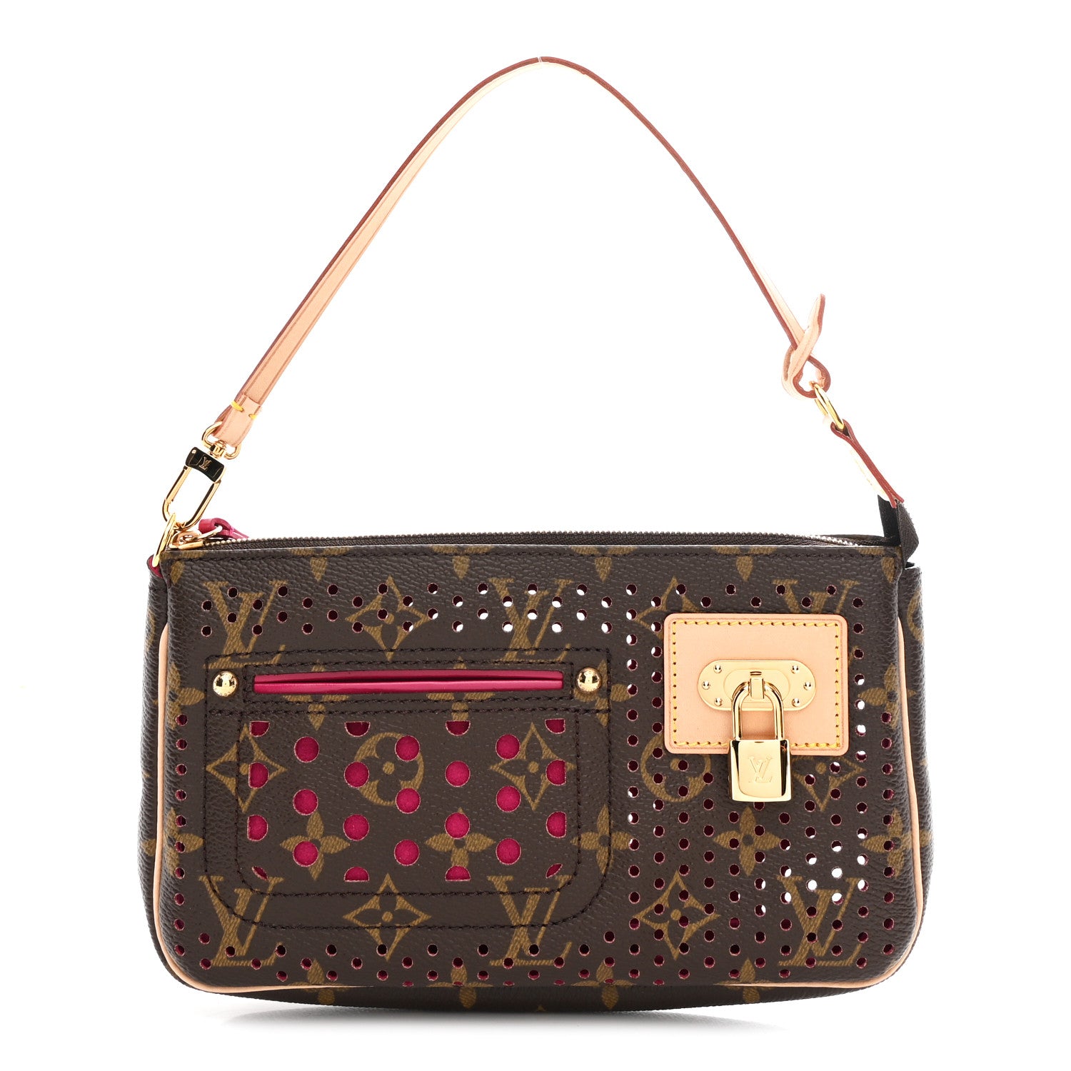 Louis Vuitton Monogram Perforated Pochette Accessories Bag Fuchsia 1 of 9