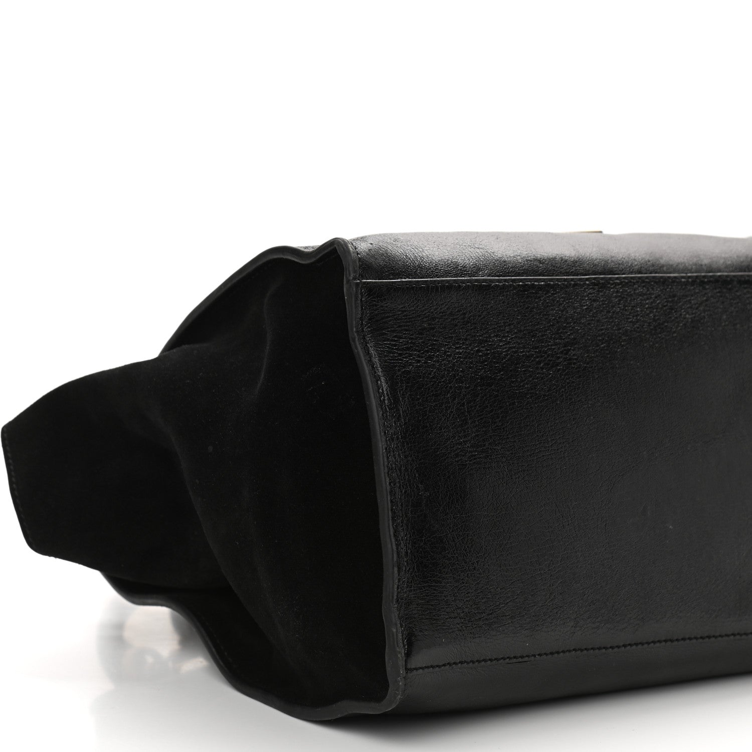 Celine Vernice Suede Medium Trapeze Black 8 of 15