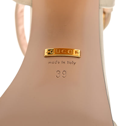 Gucci Nappa Horsebit Cross Strap 95mm Sandals 39 Mystic White 8 of 9