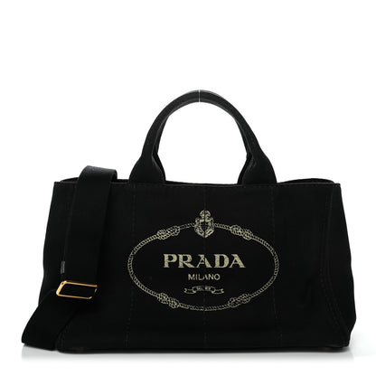 Prada Canapa Logo Tote Black 1 of 11