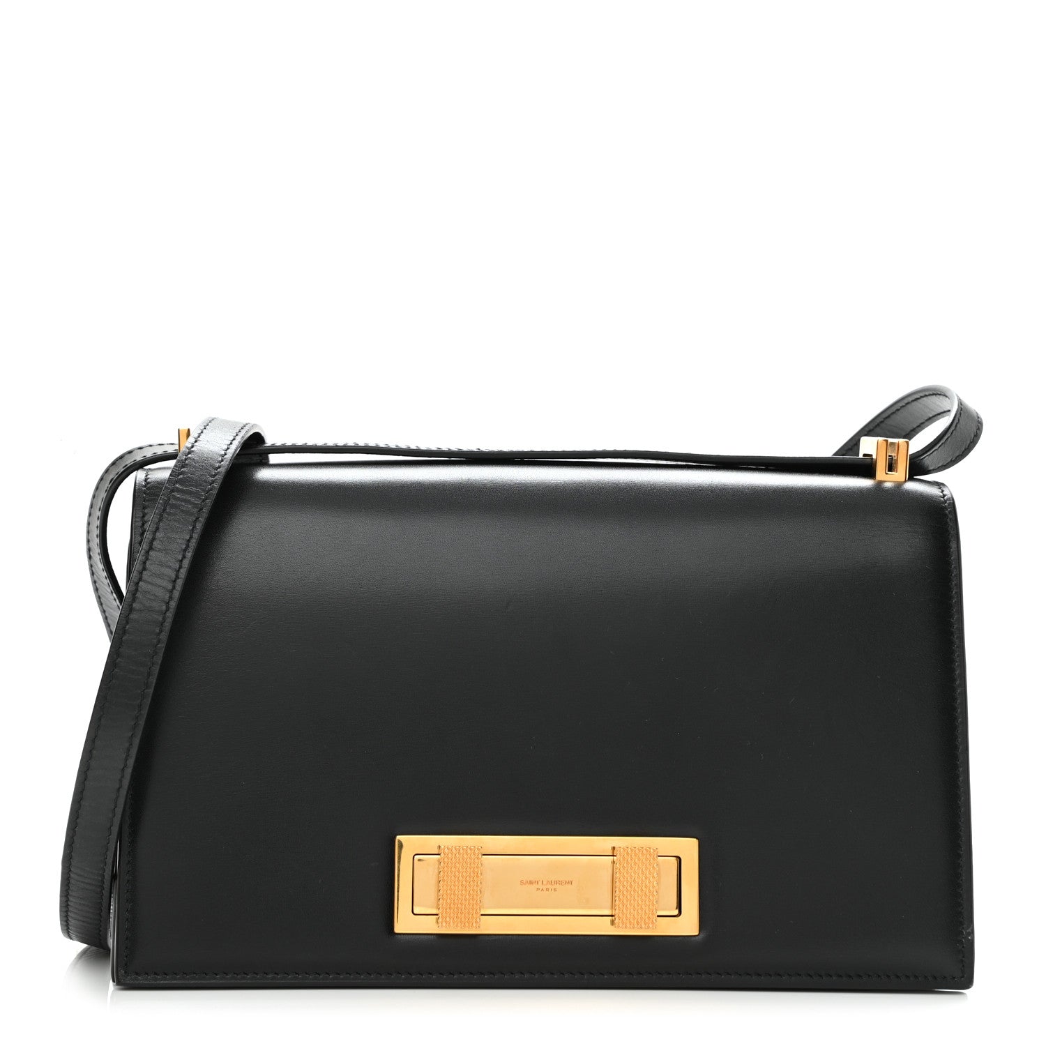 Saint Laurent Smooth Calfskin Medium Domino Shoulder Bag Black 1 of 10