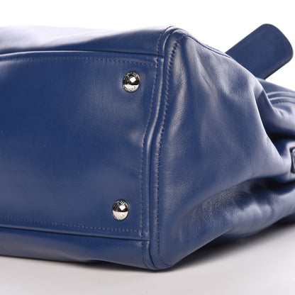 Prada Soft Calf Double Zip Shoulder Bag Bleuette 9 of 10