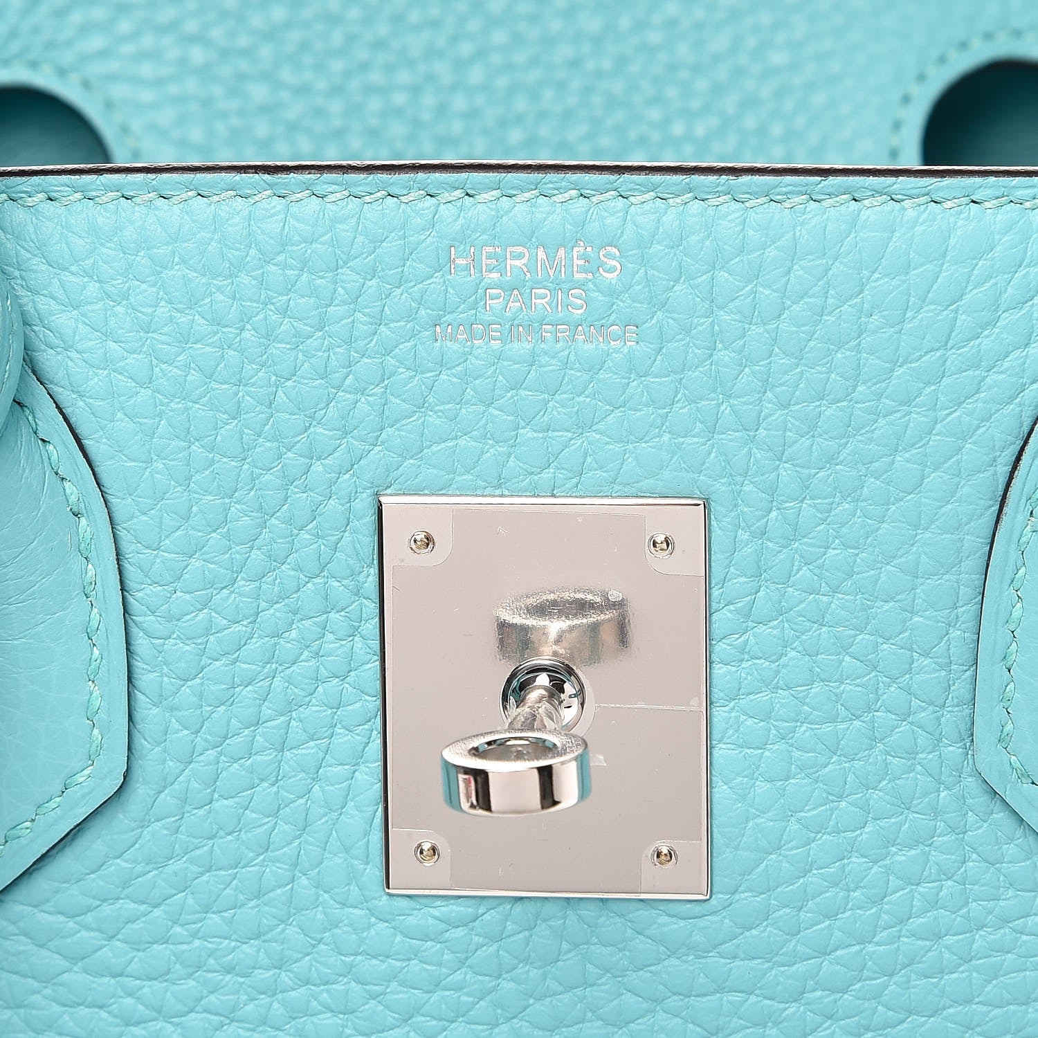Hermes Taurillon Clemence Birkin 30 Bleu Atoll 6 of 34