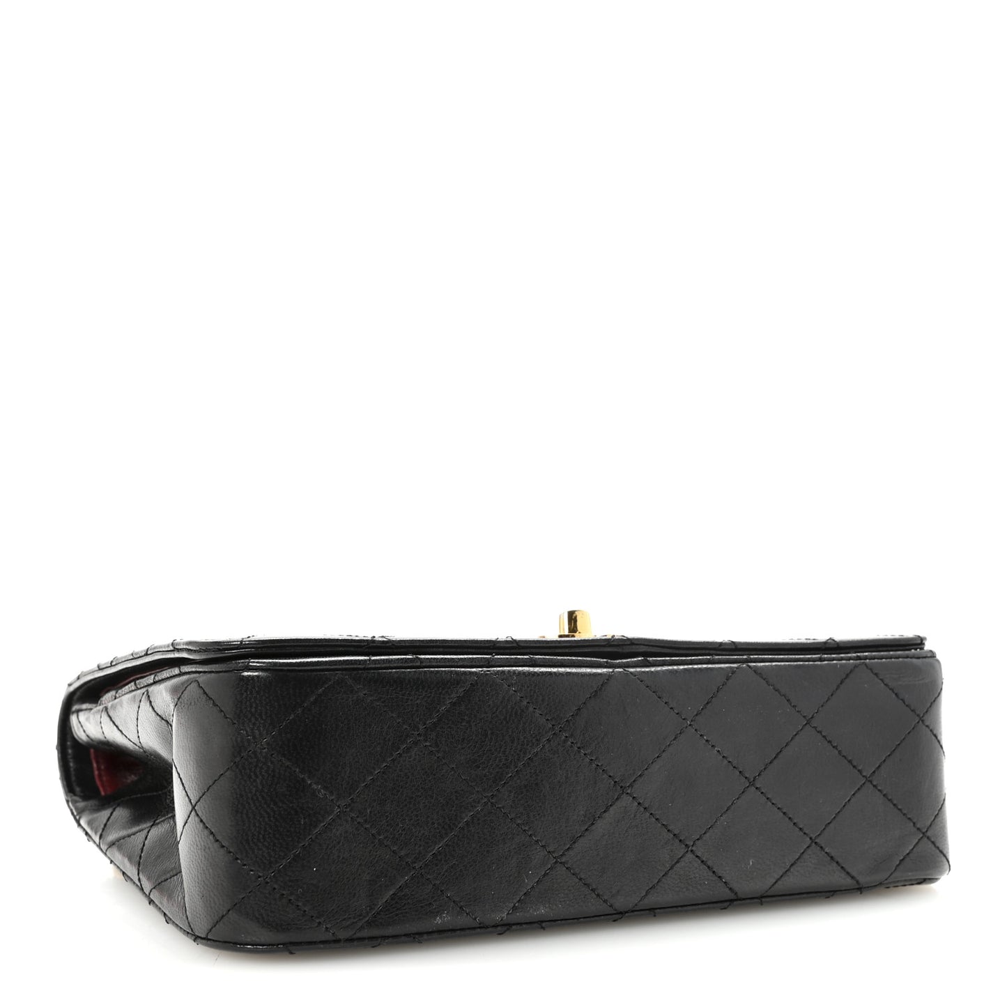 Lambskin Quilted Small Single Flap Black