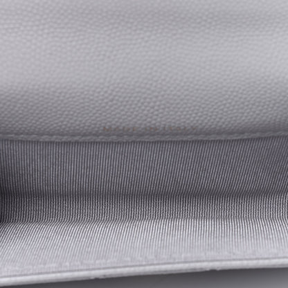 Chanel Caviar Quilted Flap Card Holder Wallet Grey 5 of 11