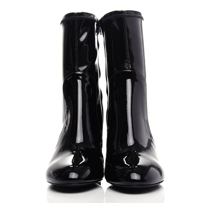 Louis Vuitton Patent Silhouette Ankle Boots 38 Black 2 of 10