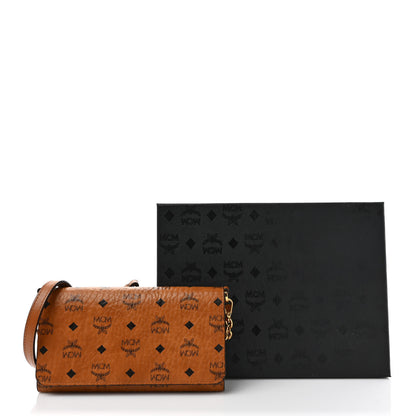 MCM Visetos Chain Wallet Crossbody Cognac 9 of 9