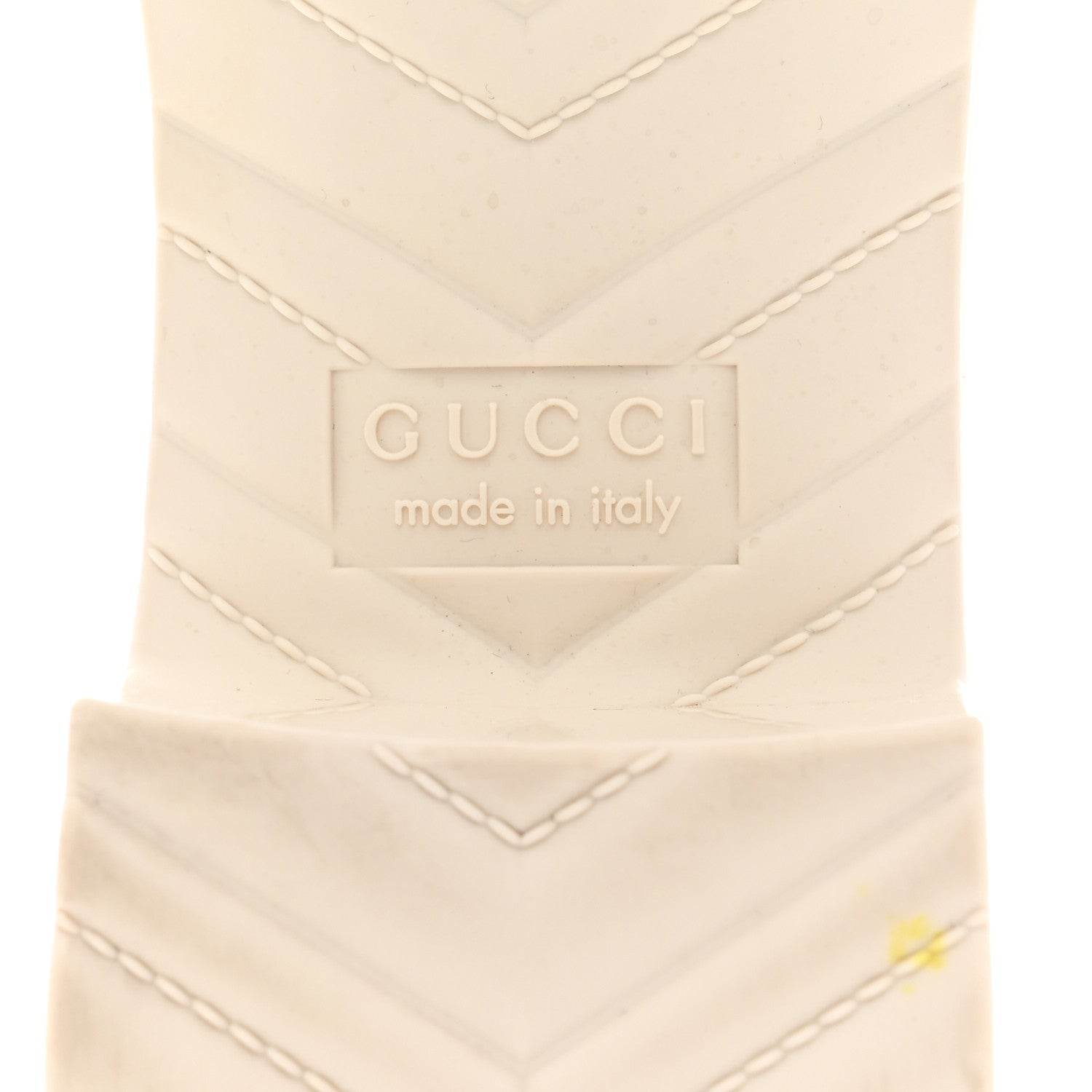 Gucci Rubber Gucci Logo Womens Platform 20/60mm Slide Sandals 38 Mystic White 8 of 9