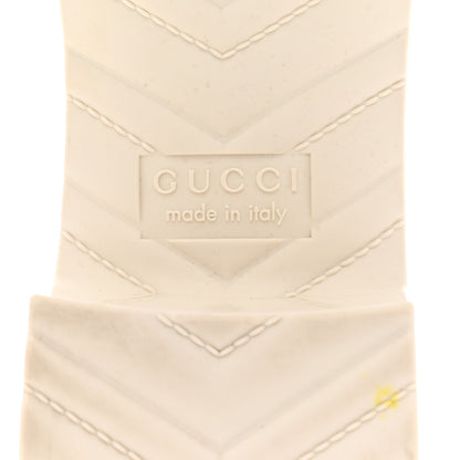 Gucci Rubber Gucci Logo Womens Platform 20/60mm Slide Sandals 38 Mystic White 8 of 9