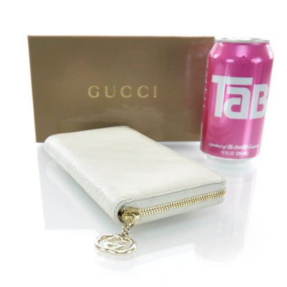 Gucci Guccissima GG Pierce Zip Around Wallet White 2 of 6