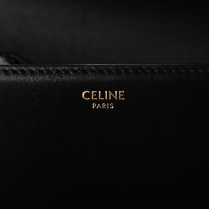 Celine Shiny Calfskin Medium Triomphe  Black 6 of 11