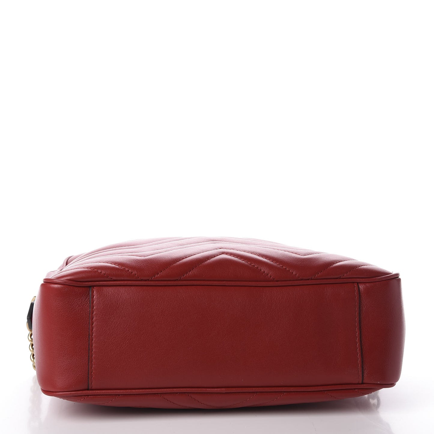 Calfskin Matelasse Medium GG Marmont Chain Shoulder Bag Hibiscus Red