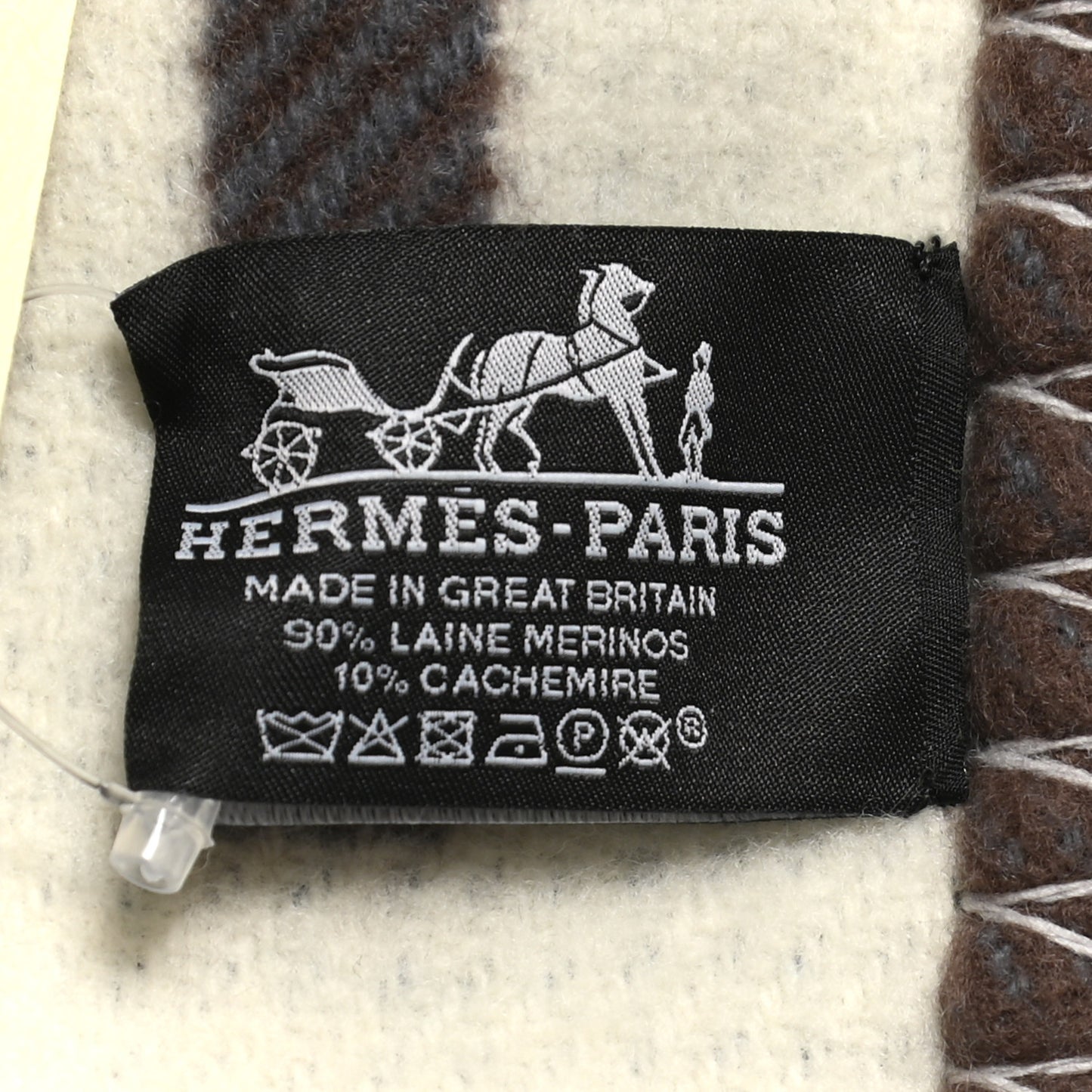 Wool Cashmere Avalon Vibration Blanket Ecru Gris