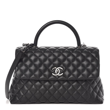 Chanel Caviar Quilted Medium Coco Handle Flap Black 1 of 10