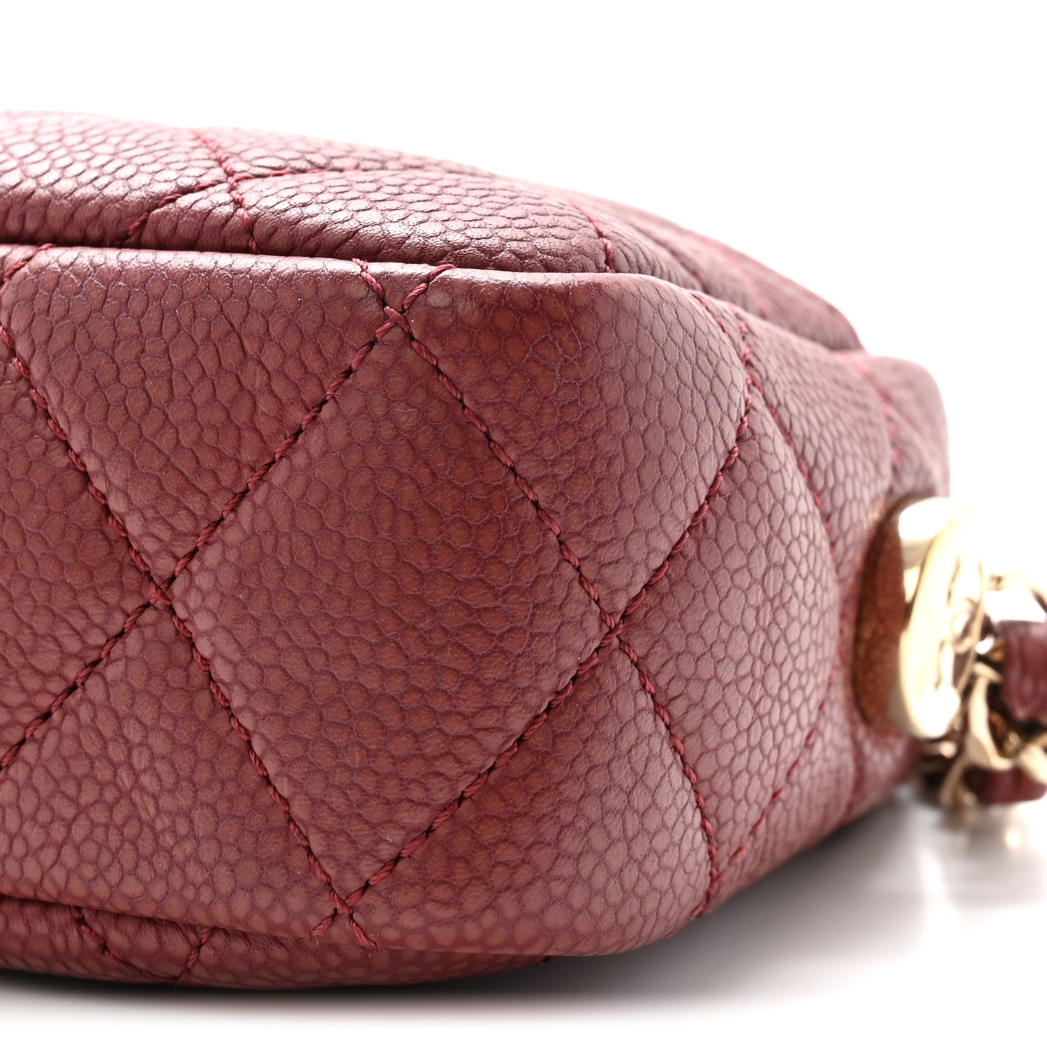 Chanel Caviar Quilted Mini Coco Tassel Camera Case Burgundy 9 of 9