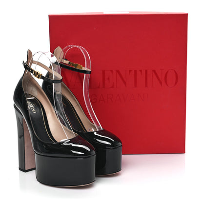 Valentino Garavani Patent Tan-Go 55/155mm Platform Pumps 37.5 Black 10 of 10