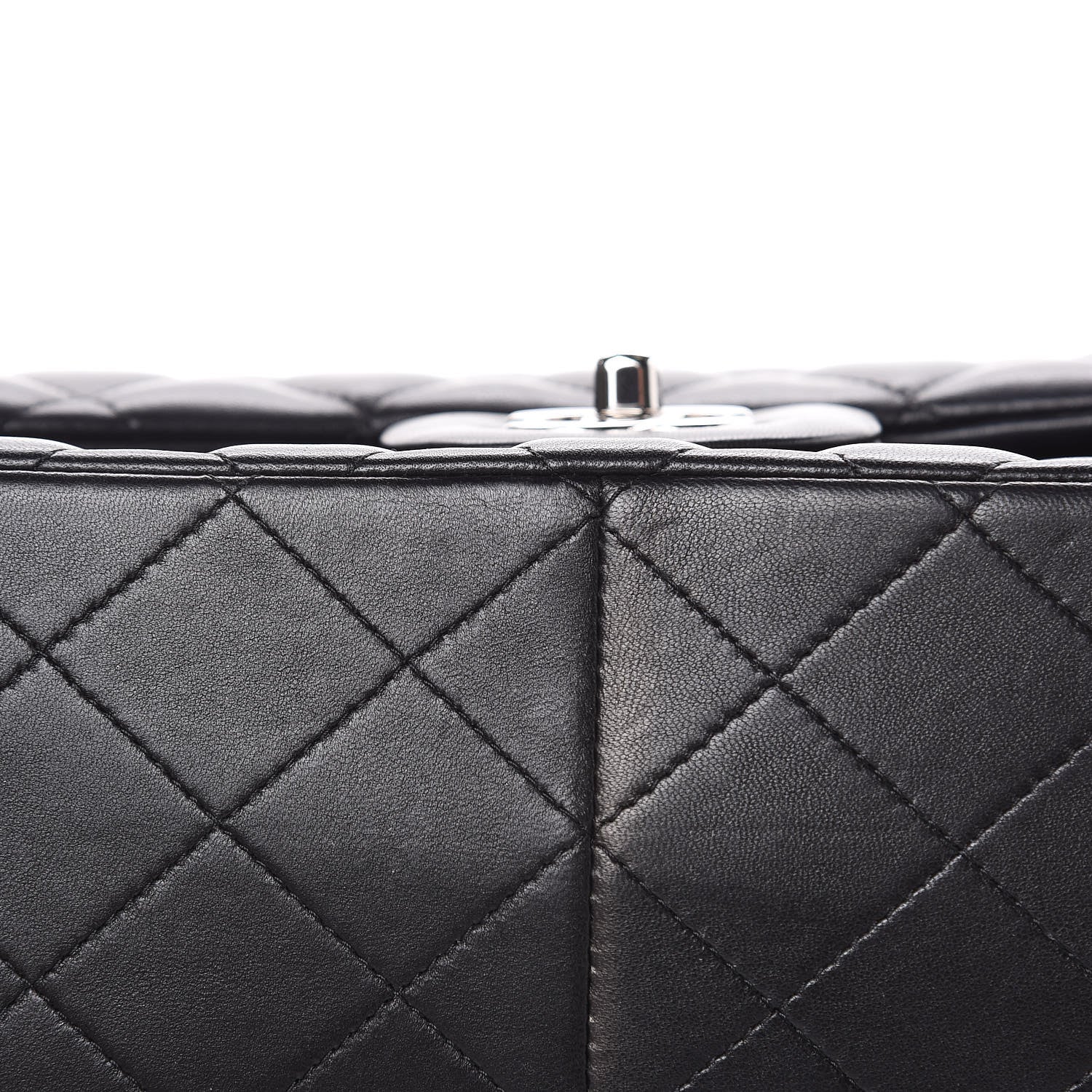 Chanel Lambskin Quilted Jumbo Double Flap Black 10 of 16