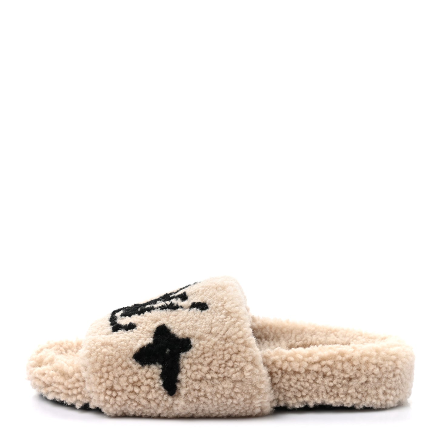 Shearling Bom Dia Flate Mules 38.5 Beige