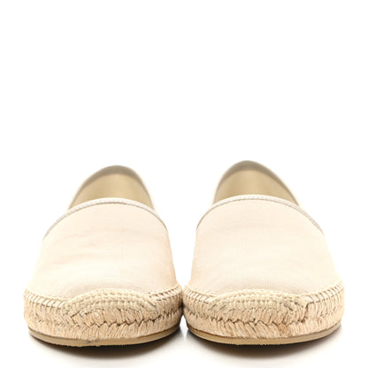 Gucci Washed Cotton Miro Soft Calfskin GG Monogram Espadrilles 36.5 White Mystic White 2 of 9