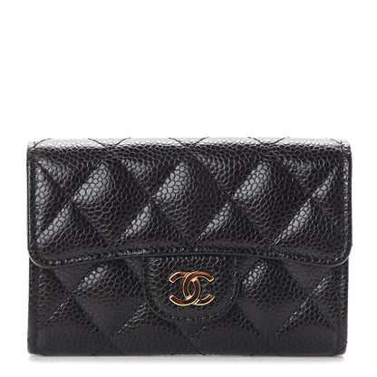 Chanel Caviar Quilted Flap Card Holder Black 1 of 7