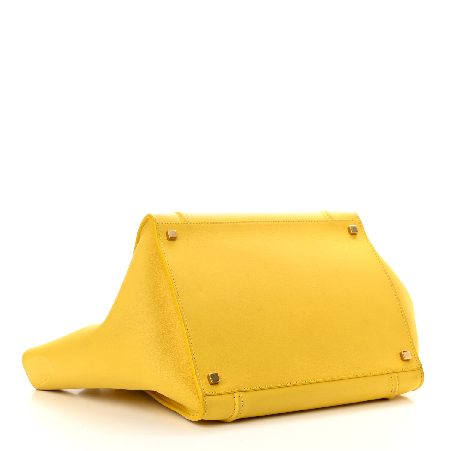 Celine Supple Calfskin Medium Phantom Luggage Sun Yellow 4 of 18