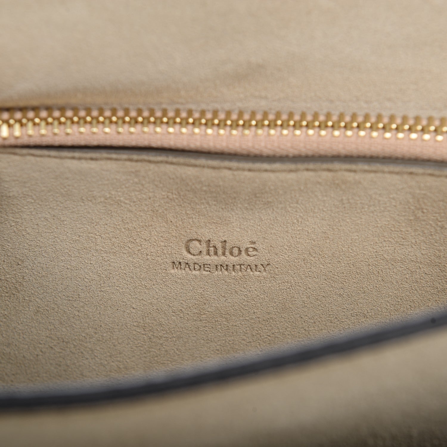 Chloe Calfskin Suede Medium Faye Shoulder Bag Motty Grey 6 of 6