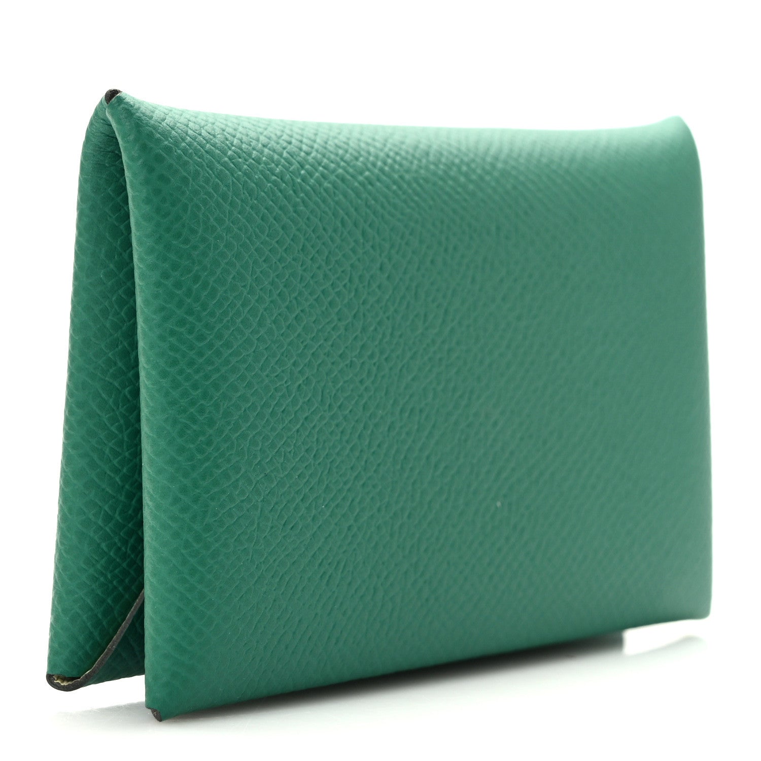 Hermes Epsom Verso Calvi Duo Card Case Vert Vertigo Jaune Milton 3 of 7